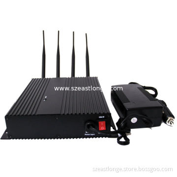 33dbm 4 Antenna Car Cell Phone Signal Jammer / Blocker / Isolater Est-808fi